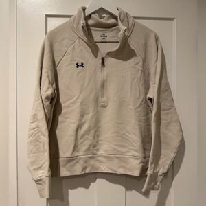 Never worn. NWOT. Under Armour Off-White Fleece Pullover